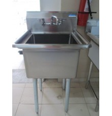 Sink, One Compartment, with faucet